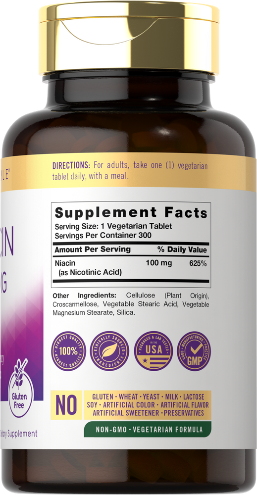 Niacin 100mg | 300 Tablets