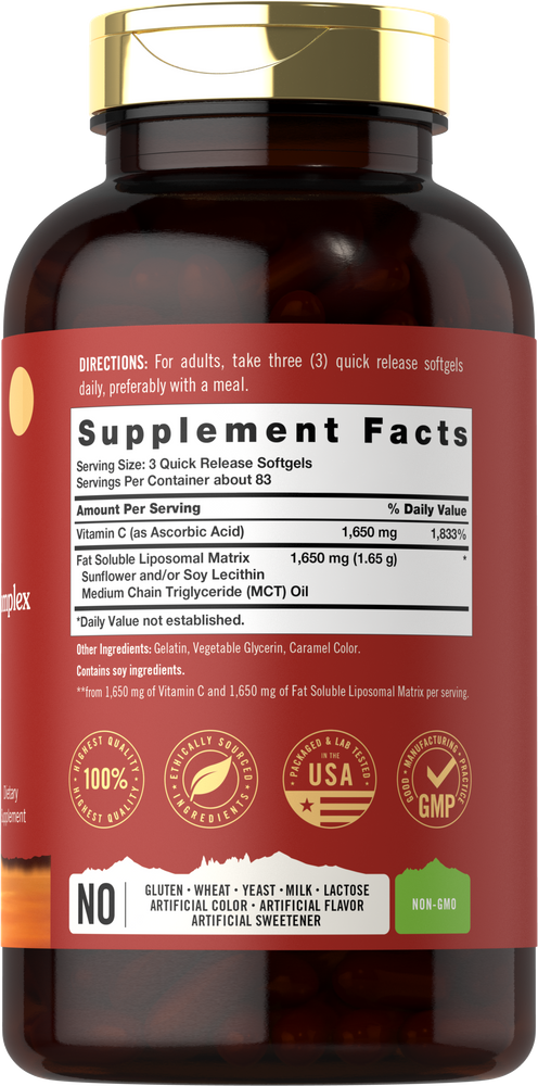 Liposomales Vitamin C-Komplex 3300mg | 250 Weichkapseln