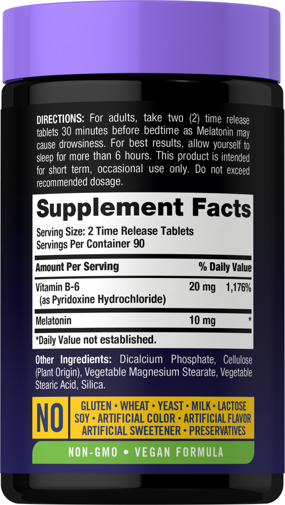 Melatonin 10mg | 180 Time Release Tablets