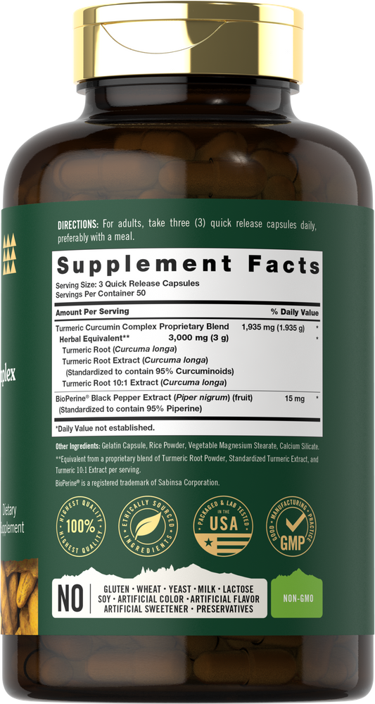 Turmeric Curcumin | 150 Capsules