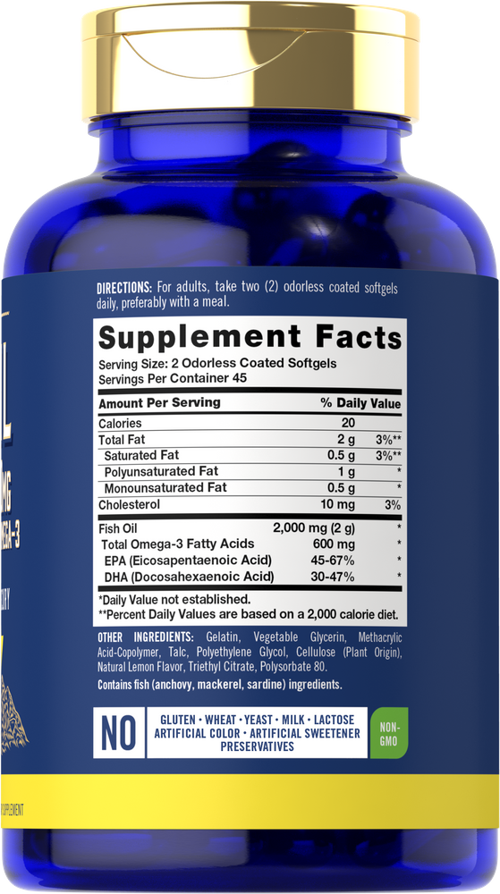 Fish Oil 2000mg per serving | 90 Softgels