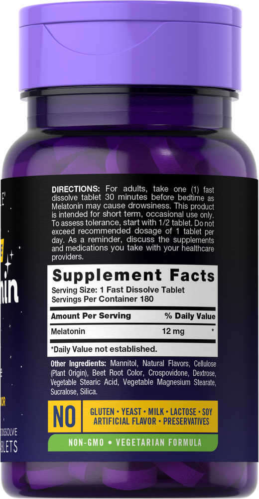 Melatonin 12mg |180 Tablets