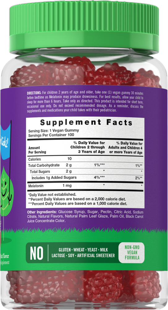Melatonin Gummies for Kids 1mg | 100 Gummies