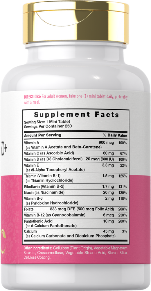 Multivitamínico para Mulheres 50+ | 250 Mini Comprimidos