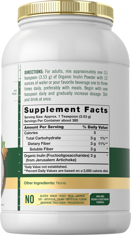 Polvo de Inulina Orgánica | 48oz
