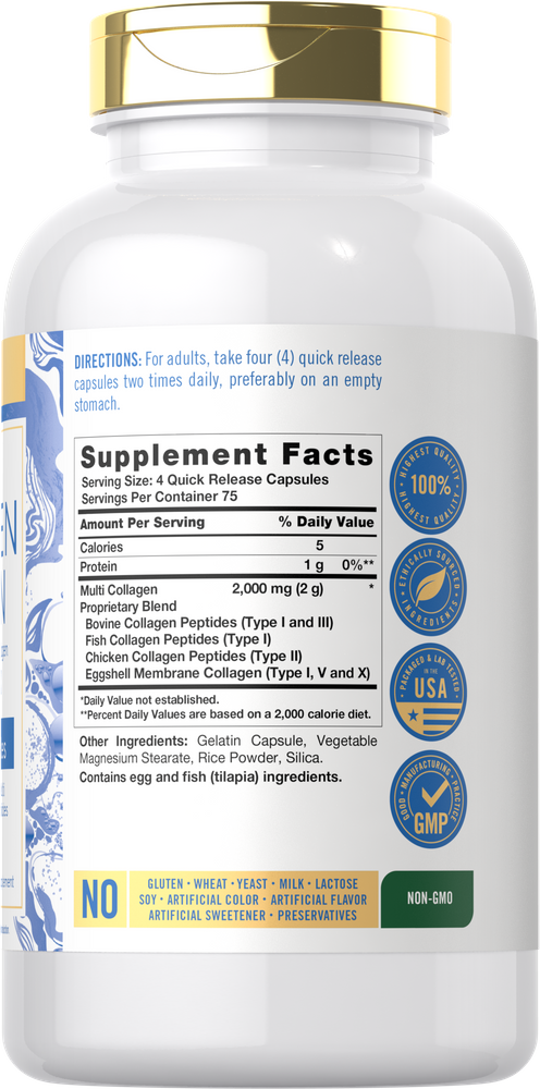 Multi Collagen Protein | 300 Capsules