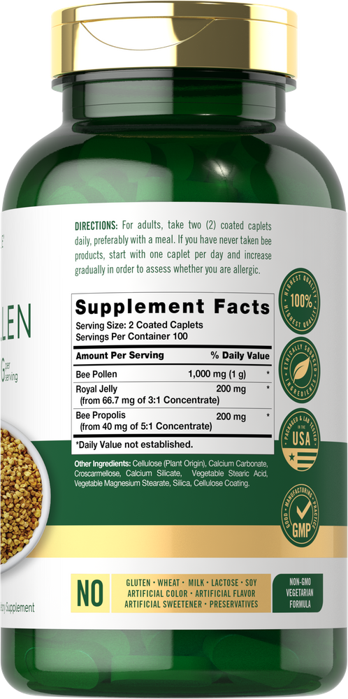 Blütenpollen 1000mg pro Portion | 200 Tabletten