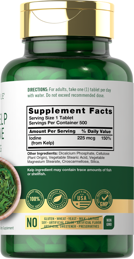 Yodo de Alga Marina 225mcg | 300 Comprimidos