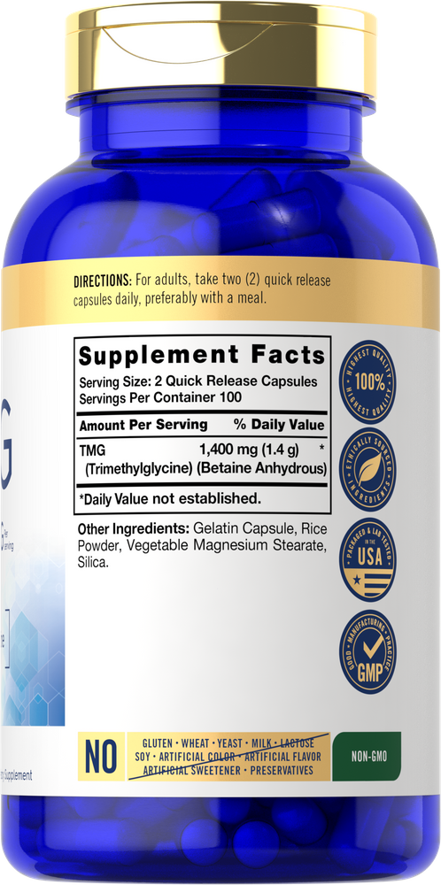 TMG 1400mg par portion | 200 capsules