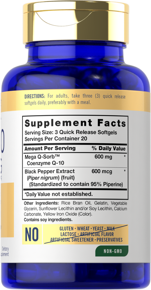 CoQ10 600mg per serving | 60 Softgels