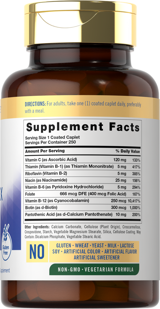 Complesso Vitaminico B più Vitamina C | 250 Compresse