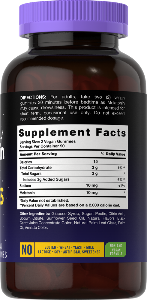 Melatonin 10mg per serving | 180 Gummies