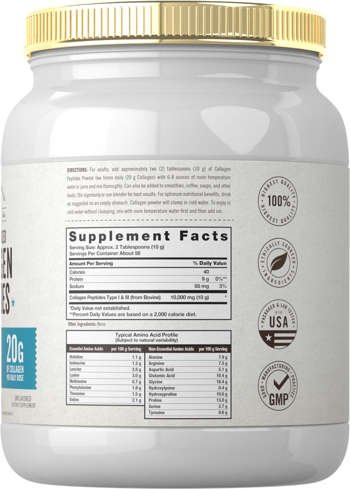 Collagen Peptides Pasture Raised | 20oz Powder