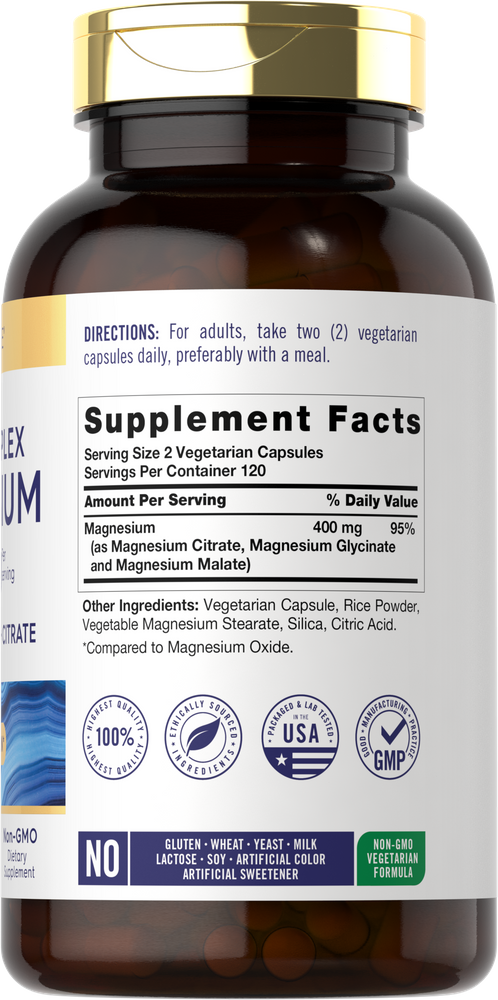 Triple Magnesium Complex 400mg | 240 Capsules