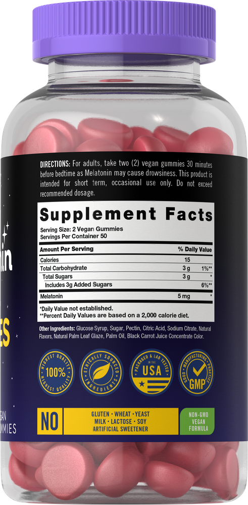 Melatonina 5mg por porção | 100 Gummies