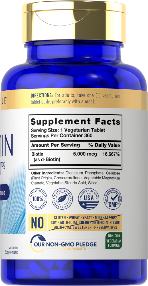 Biotin 5000mcg | 360 Tablets