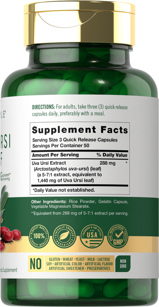 Uva Ursi 1440mg por porción | 150 Cápsulas