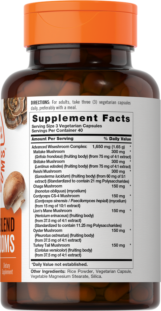 Complexe de Champignons | 120 Gélules