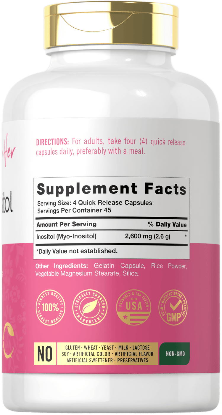 Myo-Inositol 2600mg pro Portion | 180 Kapseln