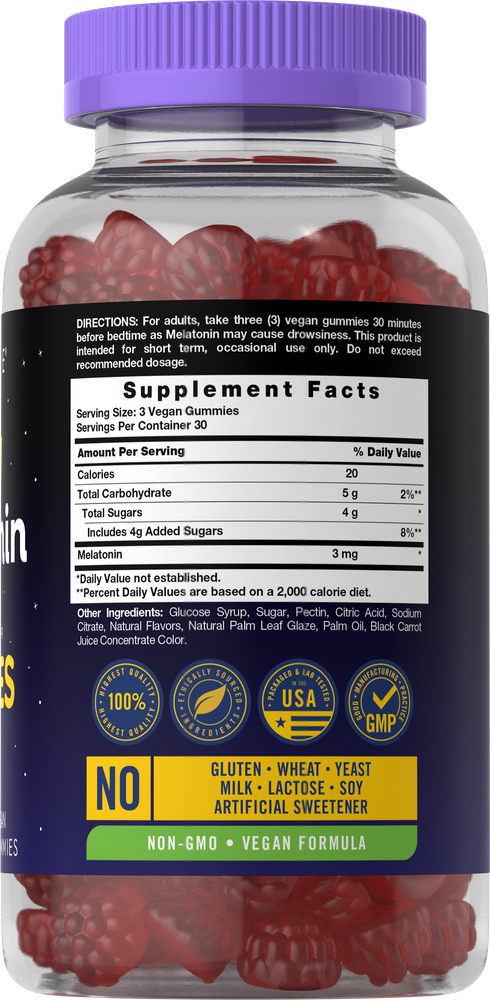 Mélatonine 3mg par portion | 90 Gummies