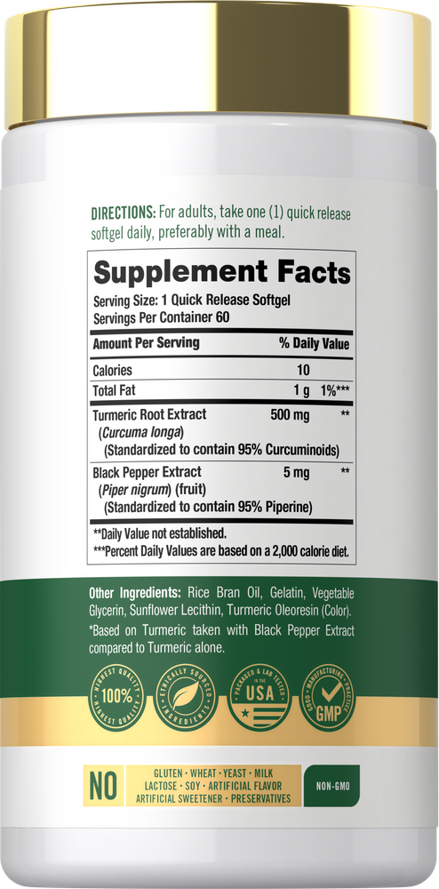 Turmeric Curcumin | 60 Softgels