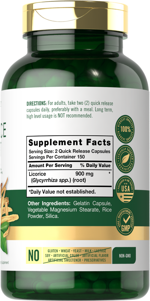 Licorice Root 900mg per serving | 300 Capsules