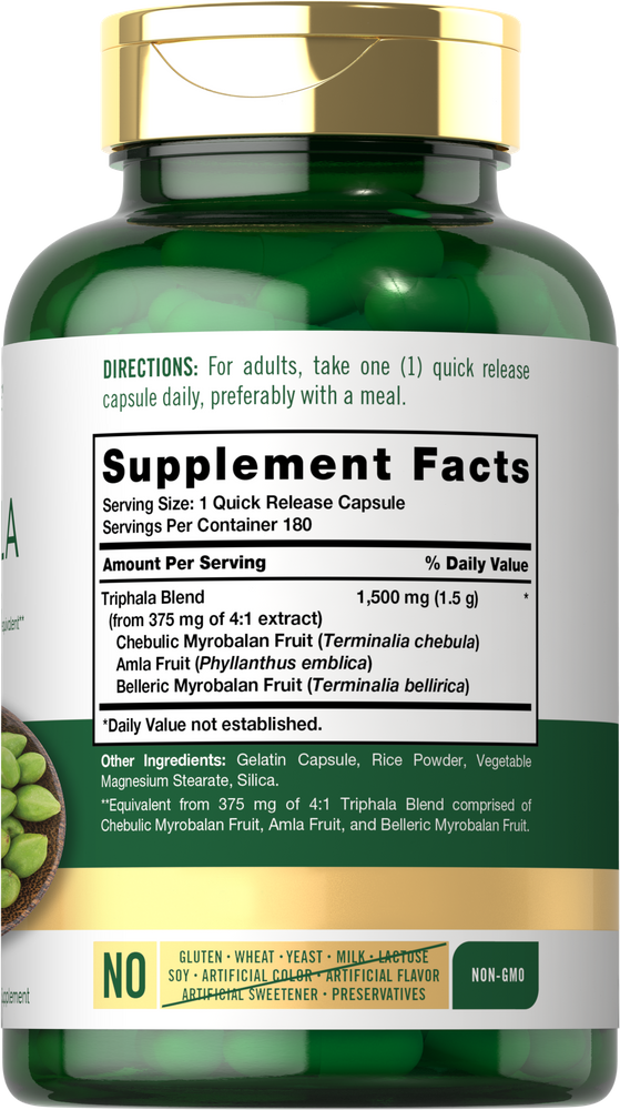 Triphala 1500mg | 180 Cápsulas