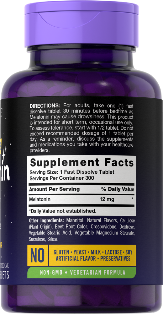 Melatonin 12mg | 300 Tablets