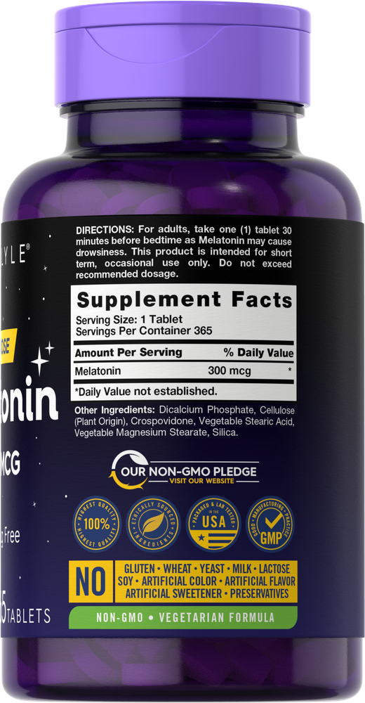Melatonina 300mcg | 365 Compresse