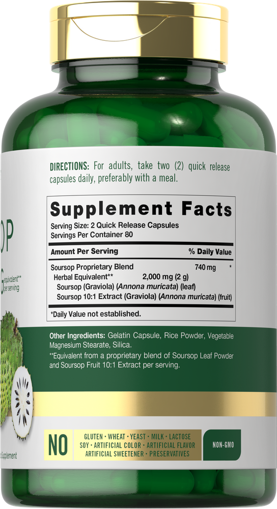 Guanábana | 160 Cápsulas