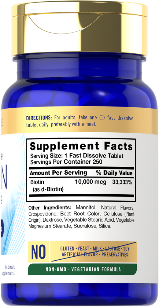 Biotin 10000mcg | 250 Tablets