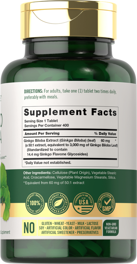Ginkgo Biloba 3000mg | 400 Tablets