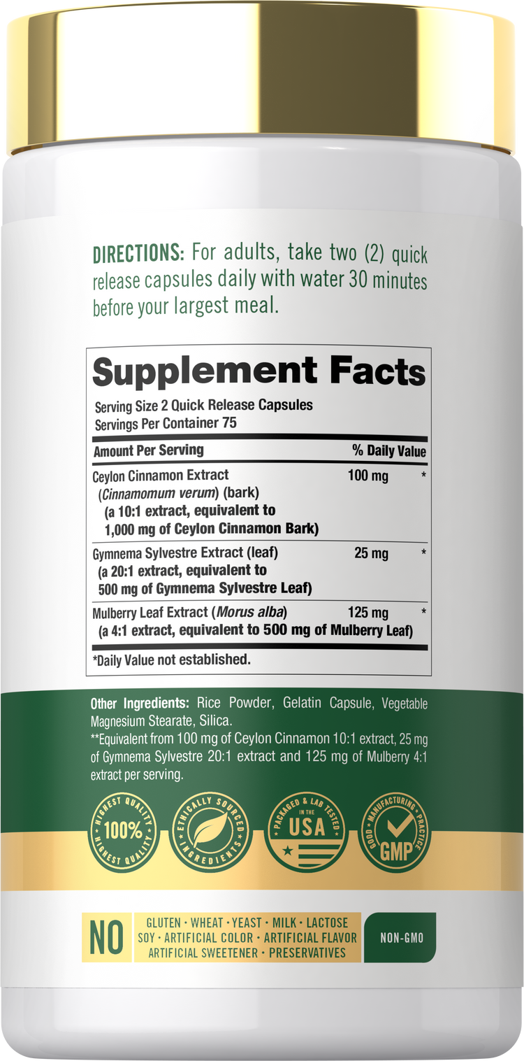 Carlyle Cinnamon Complex: 2000mg, 150 quick release capsules.