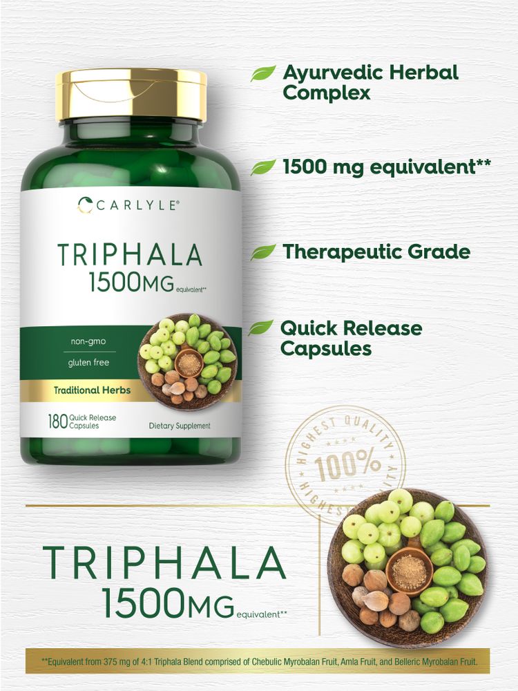 Triphala 1500mg | 180 Cápsulas