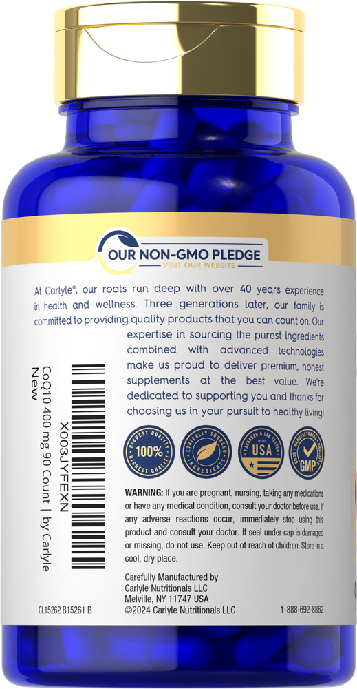 CoQ10 400mg por porción | 90 Cápsulas