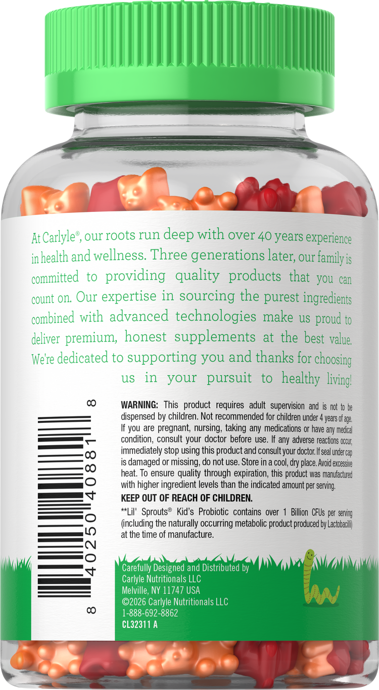 Kid's Probiotic Gummies | Cherry, Orange and Grape Flavor