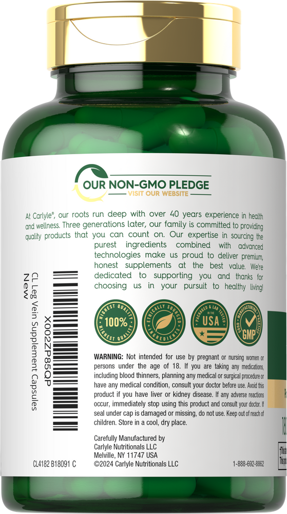 Supporto per Vene delle Gambe | 180 Capsule