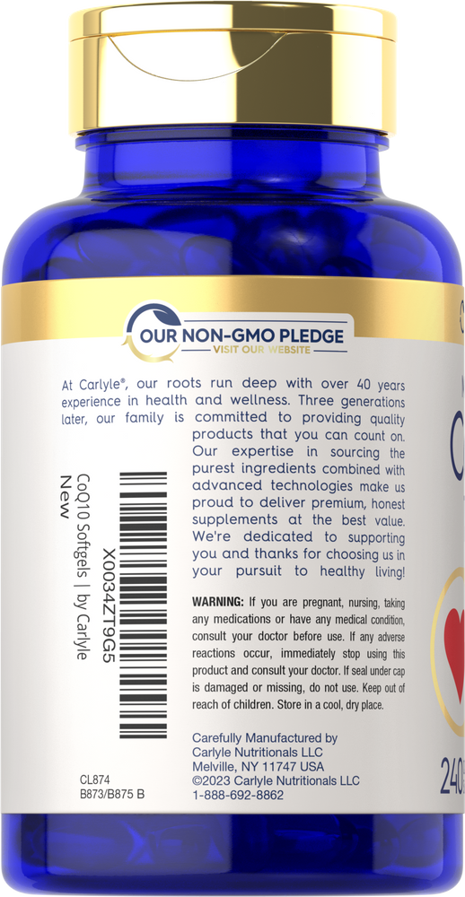 CoQ10 100mg por porção | 240 Cápsulas Gelatinosas