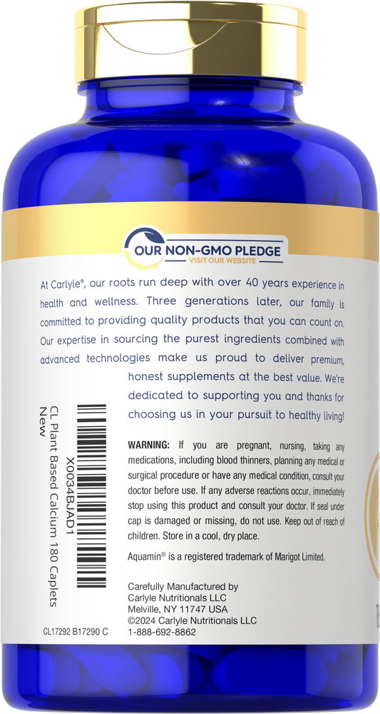 Calcio de Plantas | 180 Tabletas