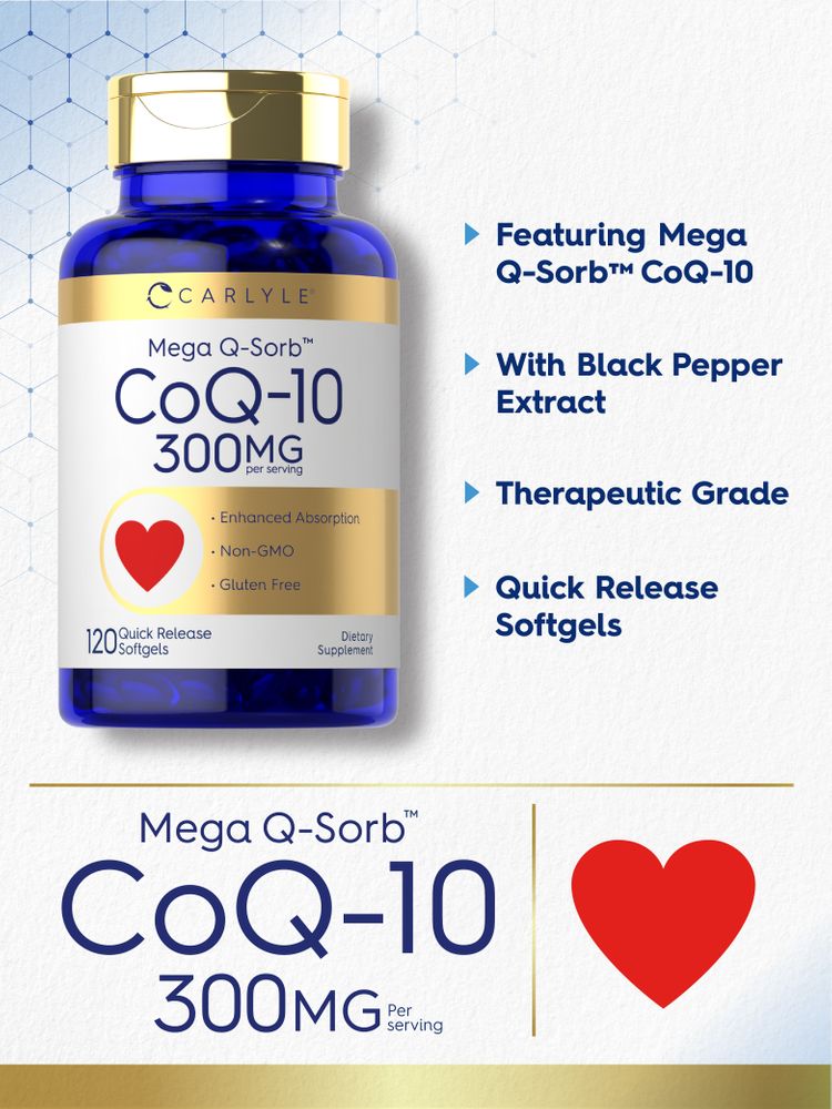 CoQ10 300mg per serving | 120 Softgels