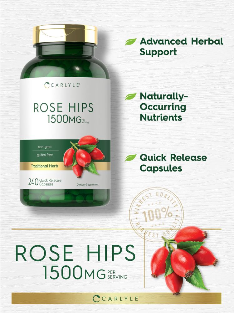 Rose Hips 1500mg per serving | 240 Capsules