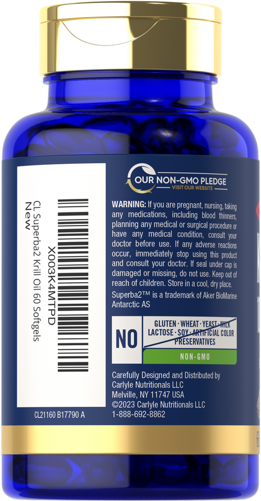 Antarctic Krill Oil 1000mg per serving | 60 Softgels