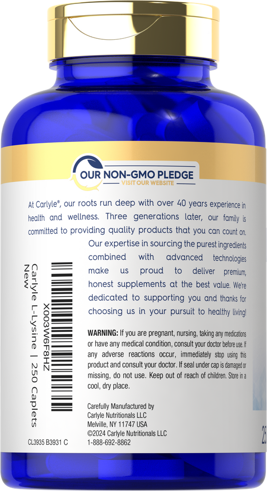 L-Lysine 500mg | 250 Comprimés