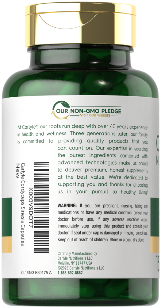 Hongo Cordyceps | 150 Cápsulas