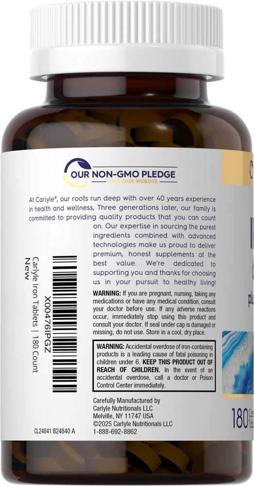 Hierro 65mg con Vitamina C | 180 Comprimidos