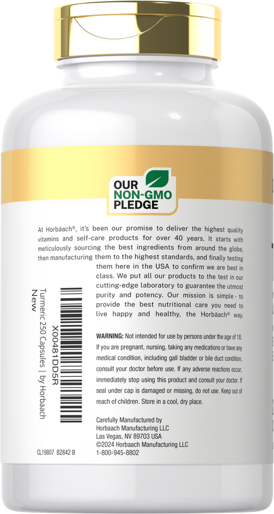 Turmeric Curcumin 2000mg | 250 Capsules
