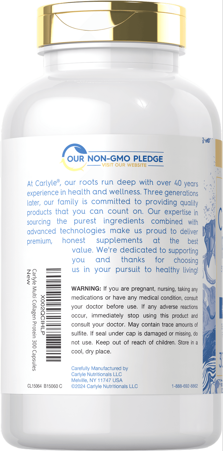 Proteína de Colágeno Múltiple | 300 Cápsulas