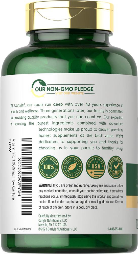 Vitamina C 1000mg con Rosa Canina | 120 Compresse