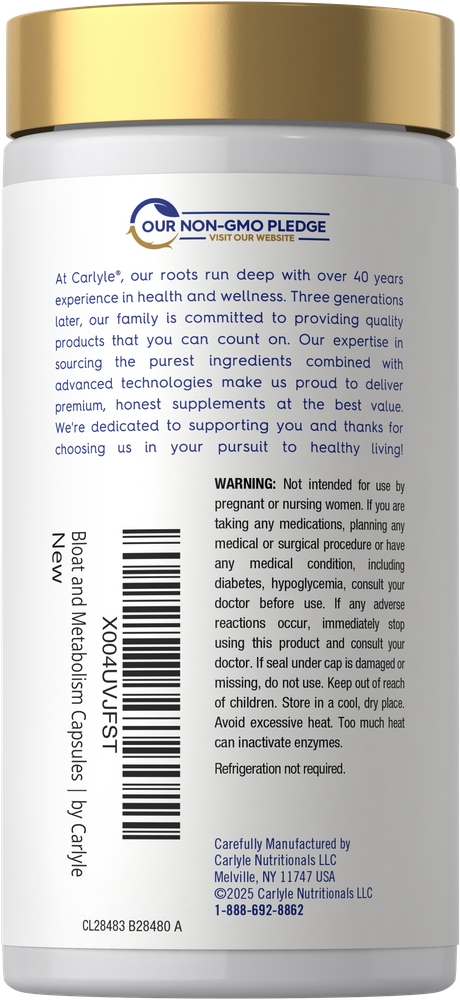 Bloat and Metabolism Probiotic | 90 Capsules