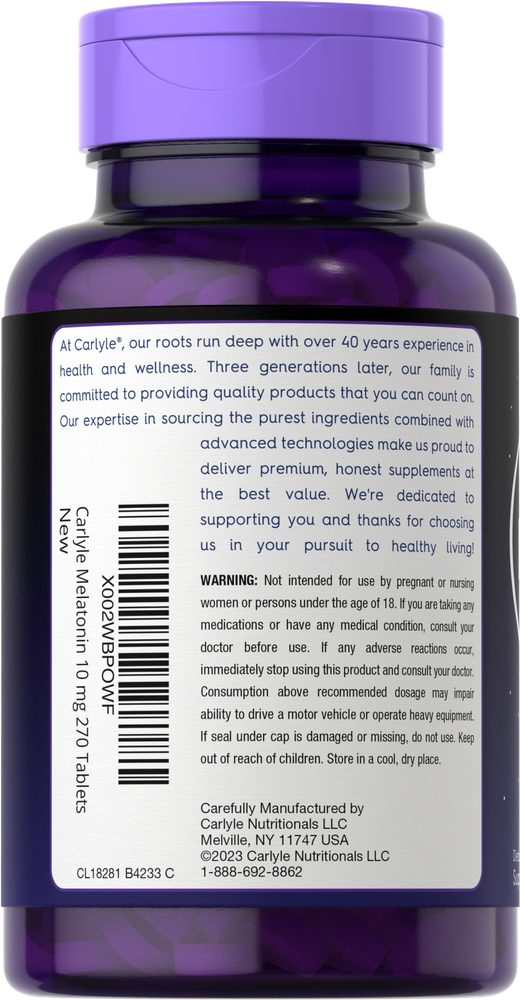 Melatonin 10mg | 270 Tabletten